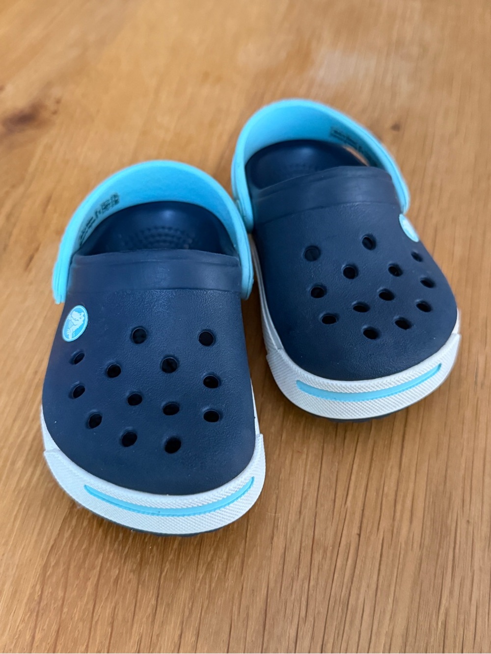 Crocs toddler Navy and Light Blue Clog Sandals